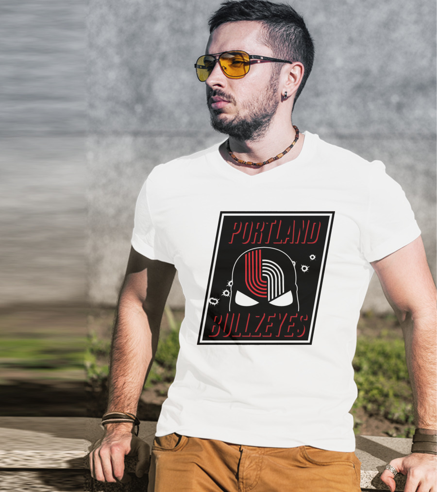 Portland Trail Bullzeyes NBA Basketball Emblem T-Shirt