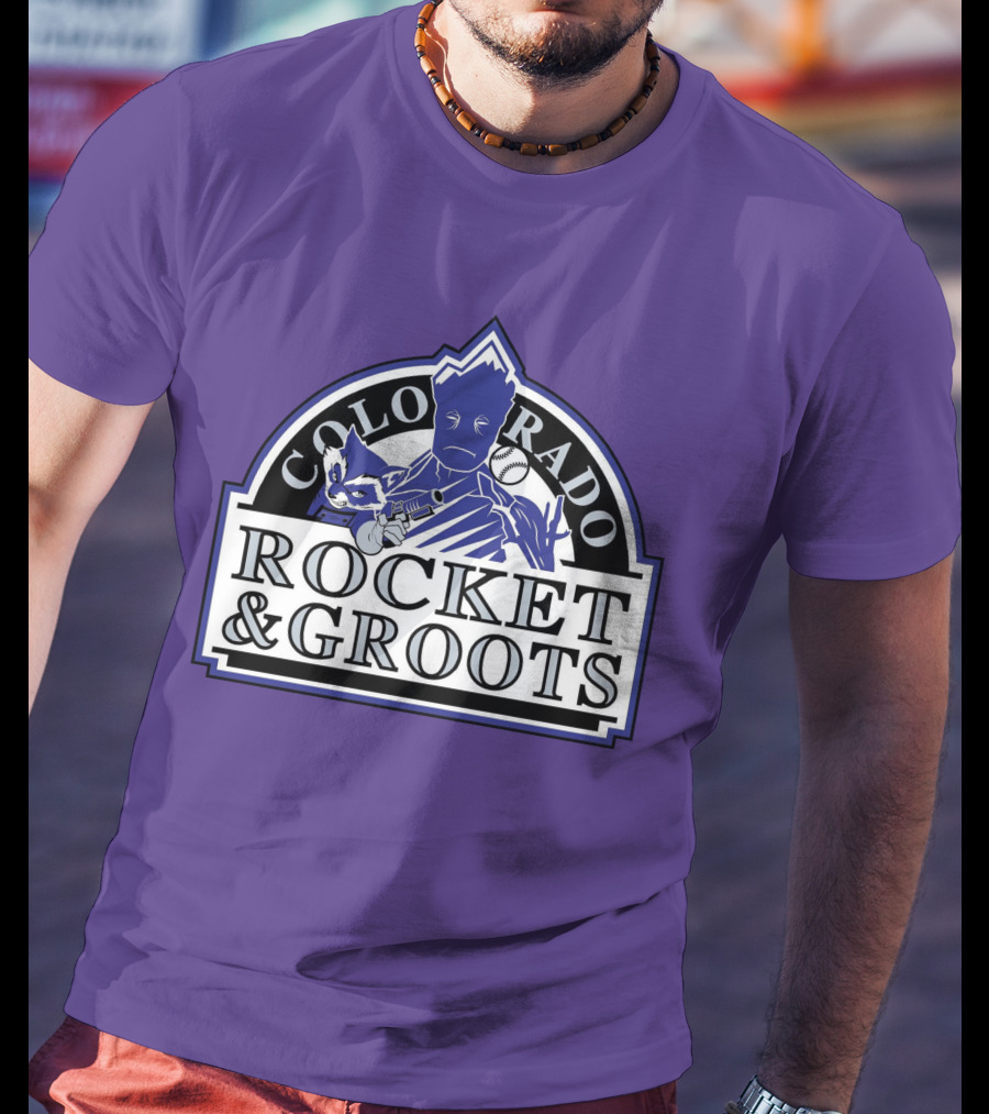 Colorado Rocket And Groots MLB Baseball Crossover T-Shirt