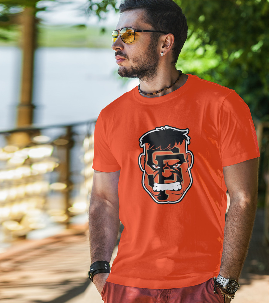 SF Giants Hulk Rage Face Orange T-Shirt