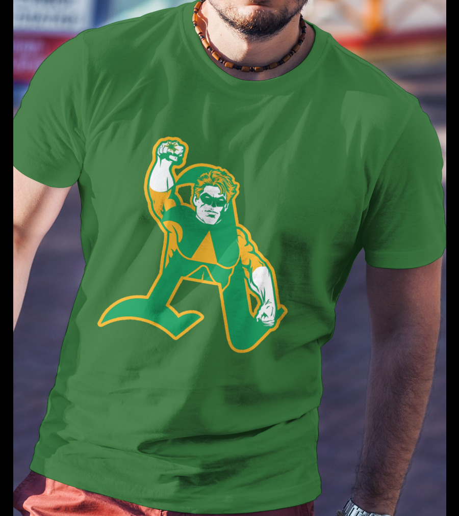 Oakland Athletics Green Lantern MLB Crossover T-Shirt