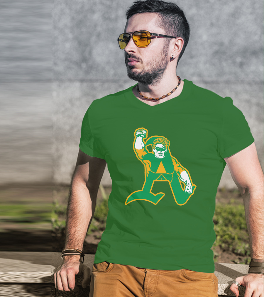 Oakland Athletics Green Lantern MLB Crossover T-Shirt