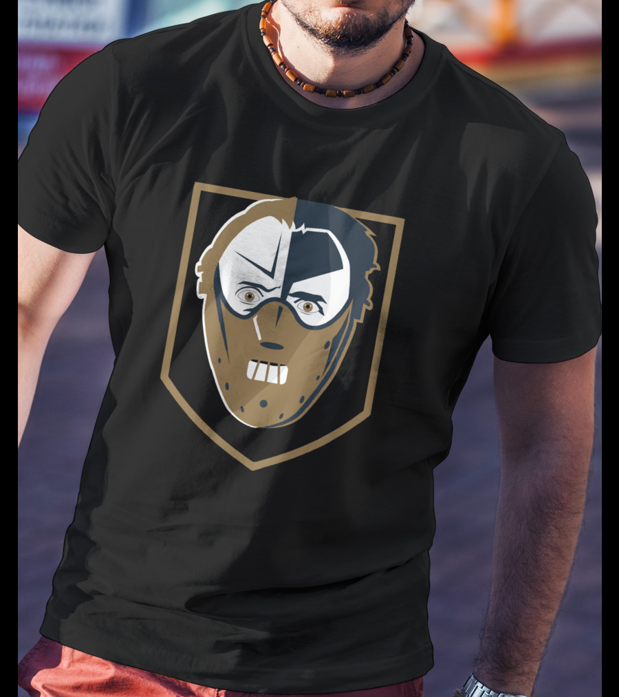 Las Vegas Golden Hannibal Lecters NHL Hockey Mask Face Shield T-Shirt