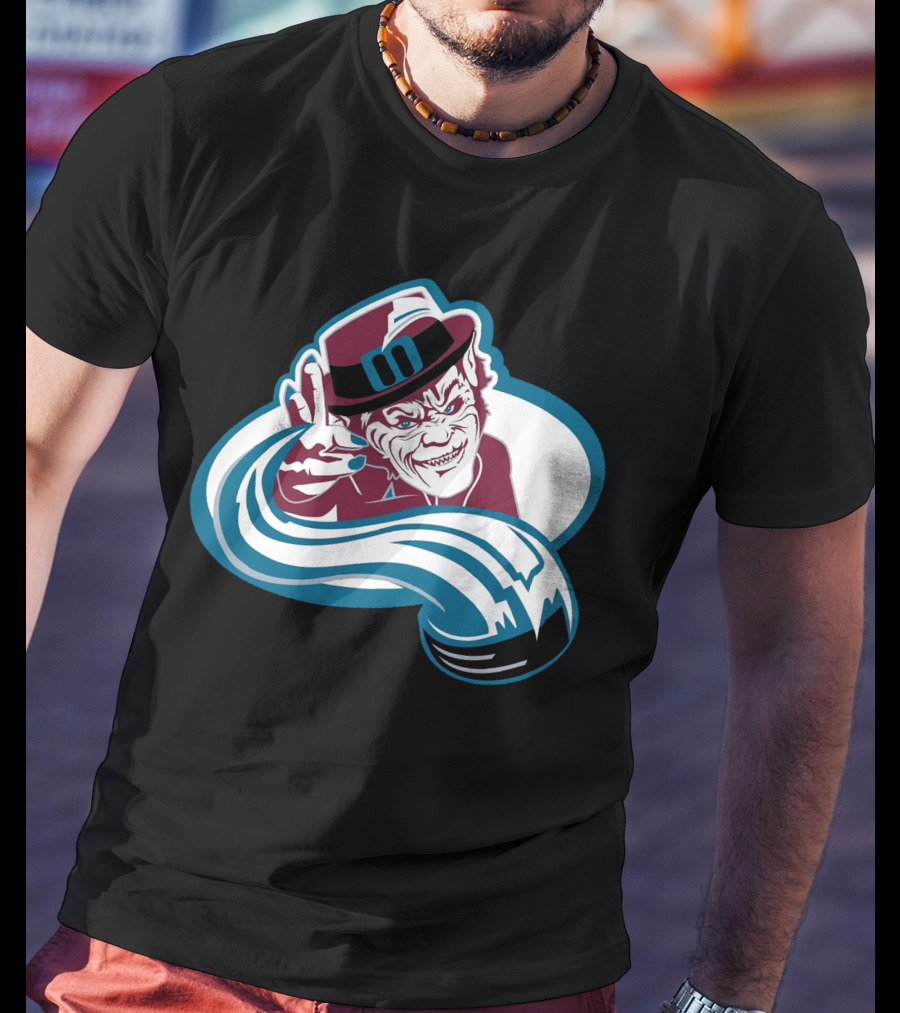 Colorado Leprechauns Hockey Icon With Avalanche Style And Logo Elements T-Shirt