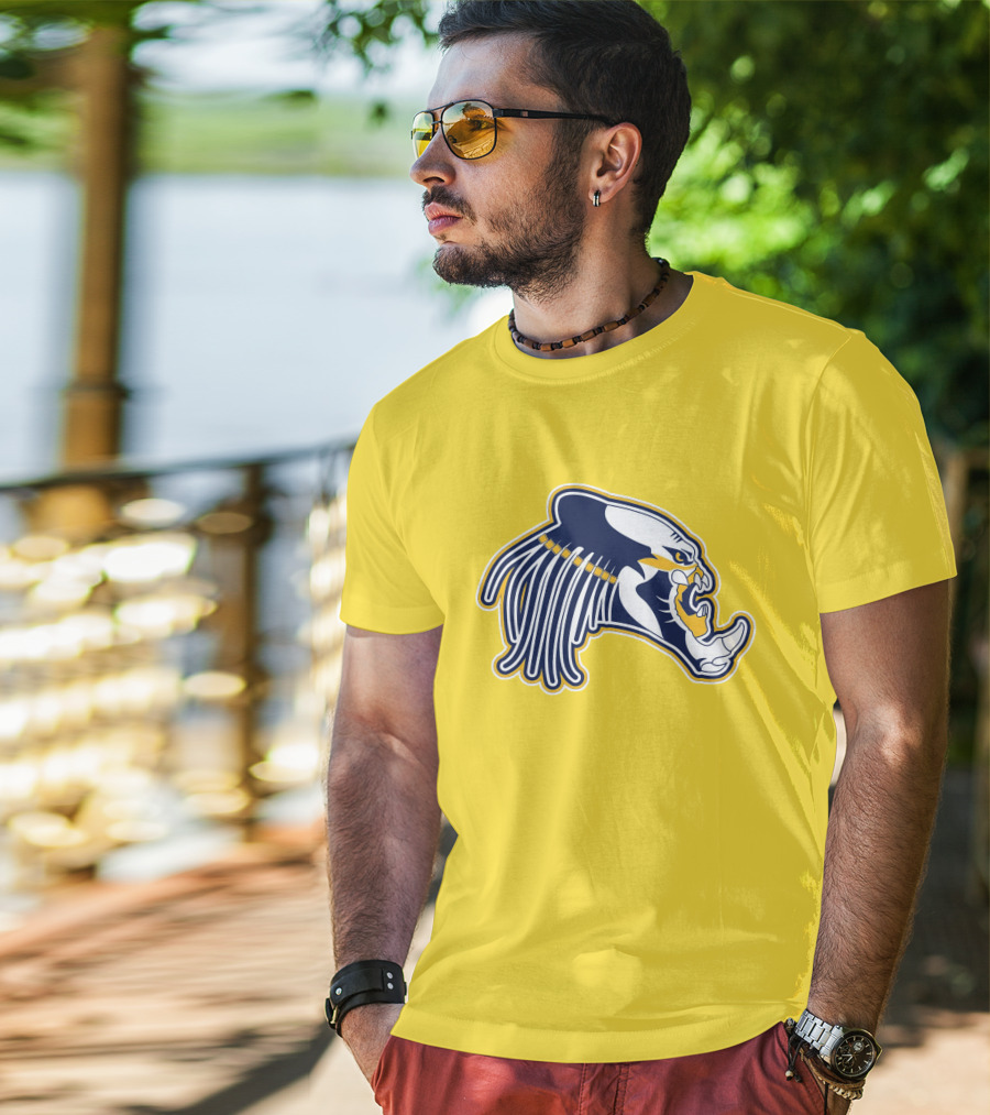 Nashville Predators Logo Iconic Saber-Tooth Tiger Head T-Shirt