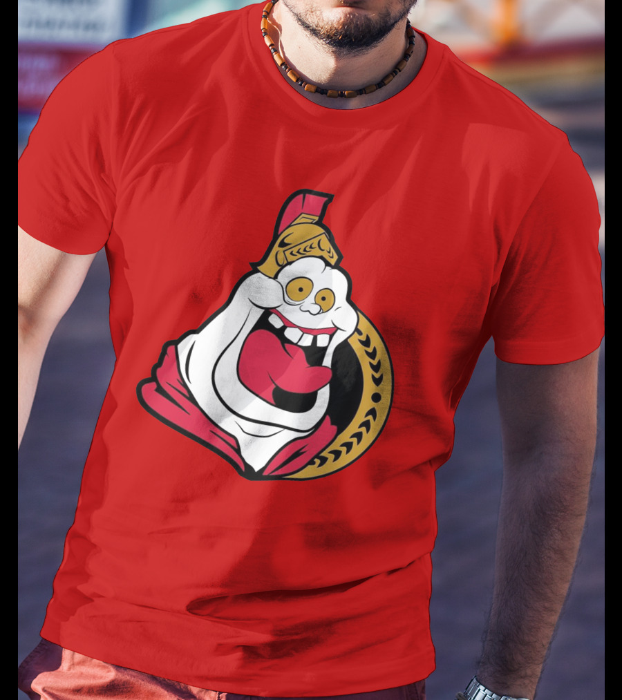 Ottawa Slimers Ghost Glowing Roman Hockey T-Shirt
