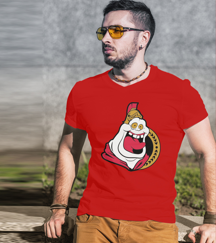 Ottawa Slimers Ghost Glowing Roman Hockey T-Shirt