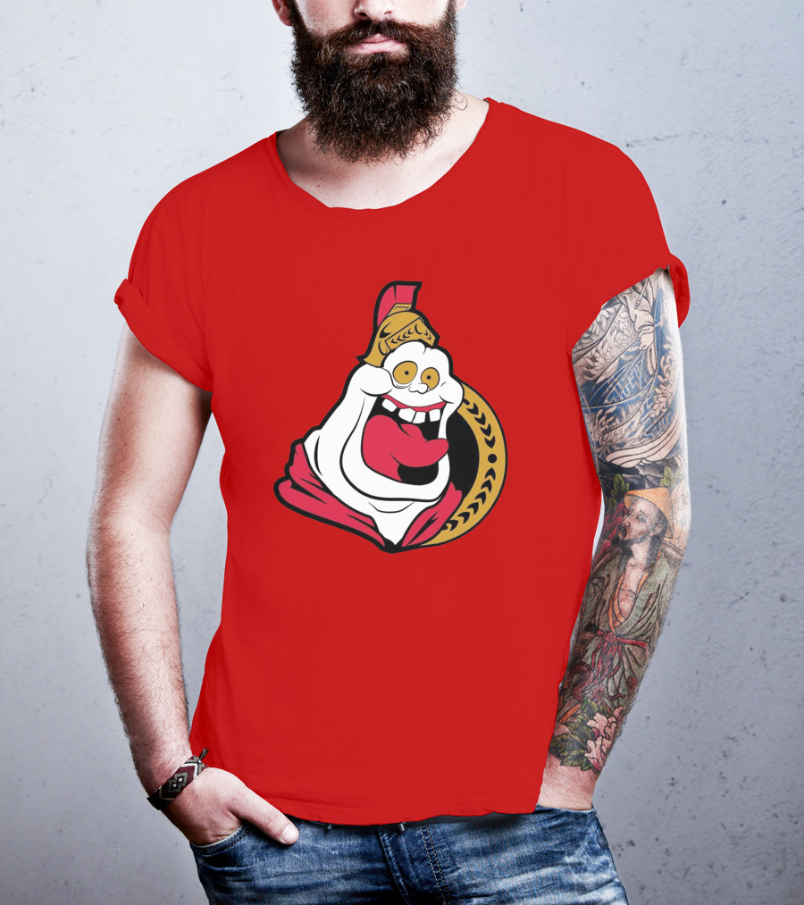 Ottawa Slimers Ghost Glowing Roman Hockey T-Shirt