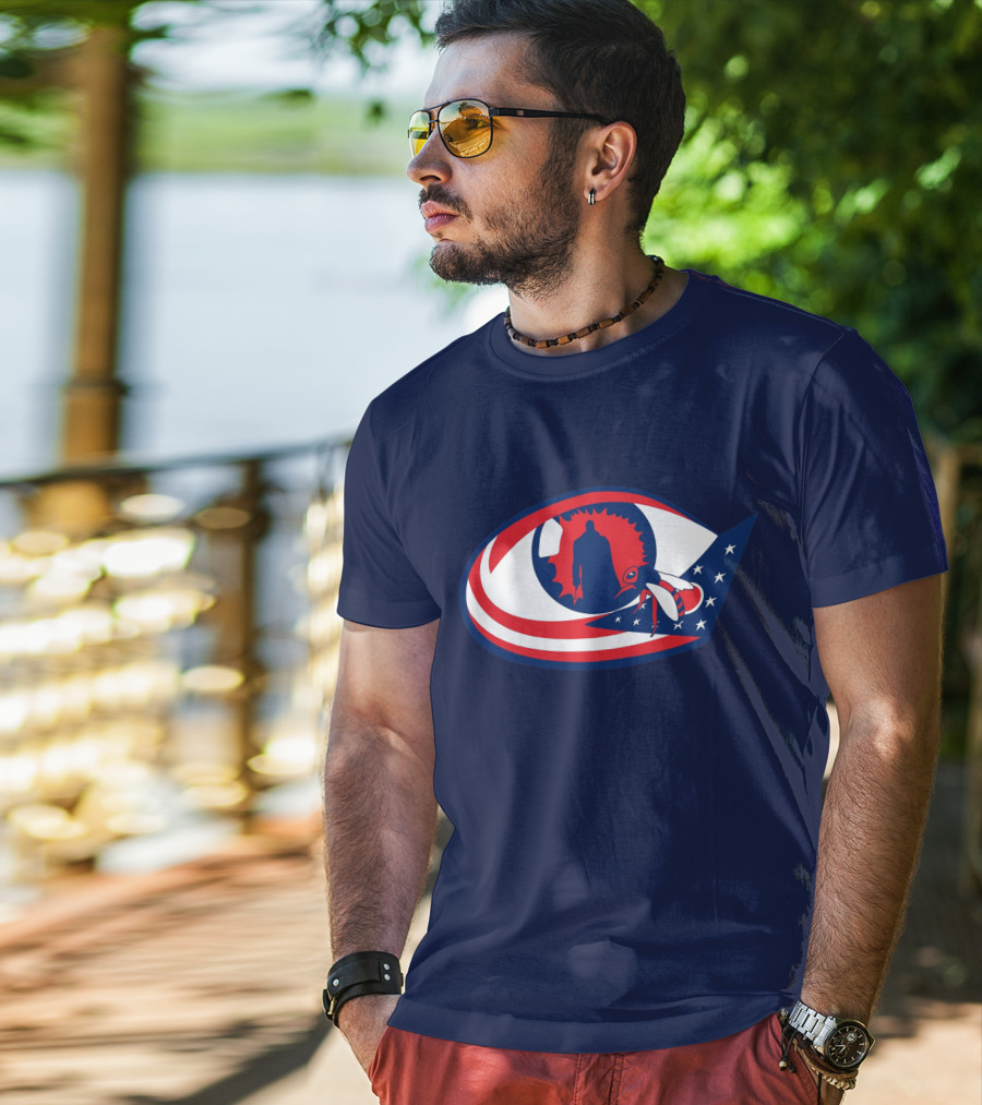 Columbus Candymans American Flag Eye And Bee T-Shirt