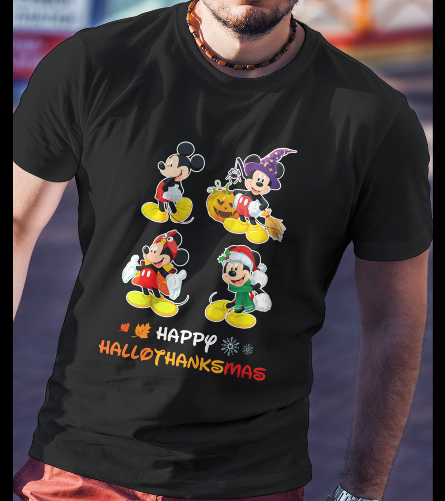Happy Hallo Thanks Mas Mickey Seasonal Characters T-Shirt