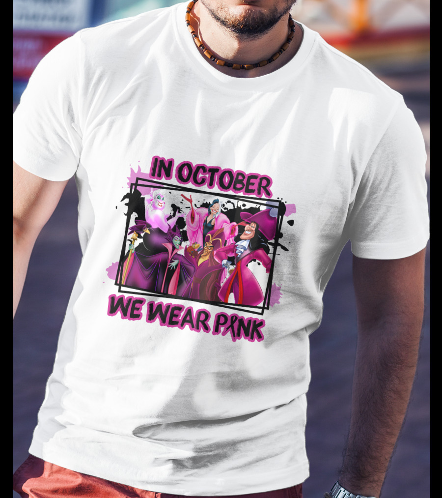 In October We Wear Pink Villains T-Shirt