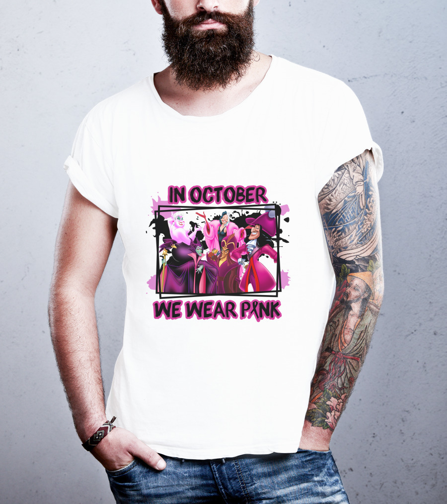 In October We Wear Pink Villains T-Shirt