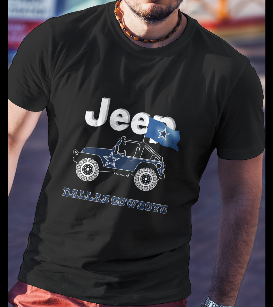 Jeep Dallas Cowboys Star Flag T-Shirt