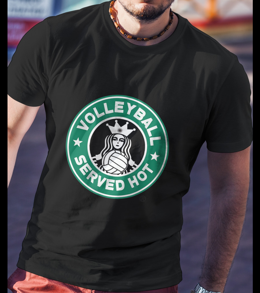Volleyball Served Hot Funny Logo Design Great T-Shirt
