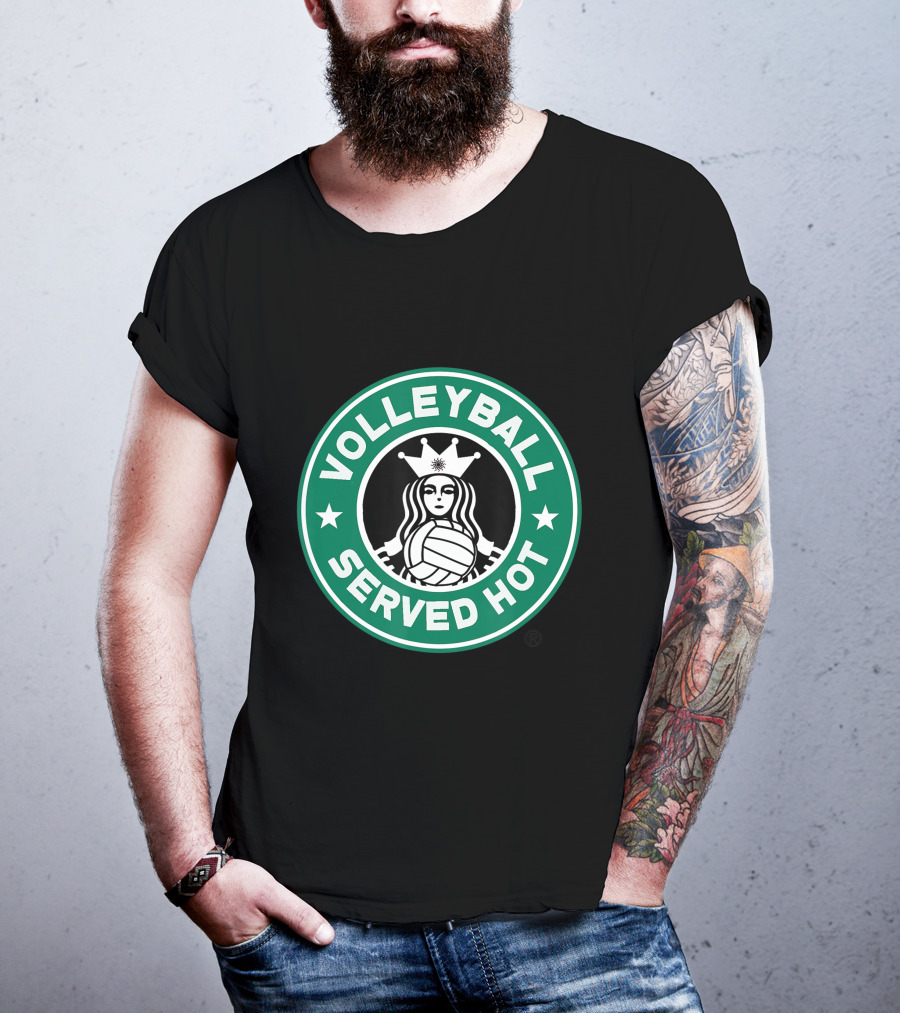Volleyball Served Hot Funny Logo Design Great T-Shirt