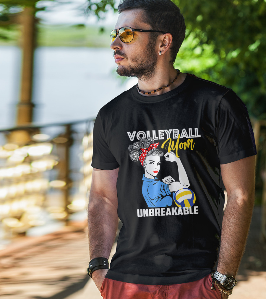 Volleyball Mom Unbreakable Strong Femininity Empowerment Iconic T-Shirt