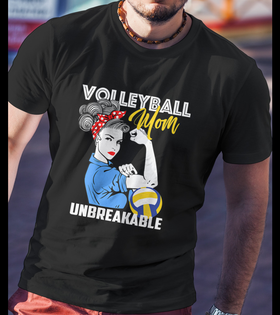 Volleyball Mom Unbreakable Strong Femininity Empowerment Iconic T-Shirt