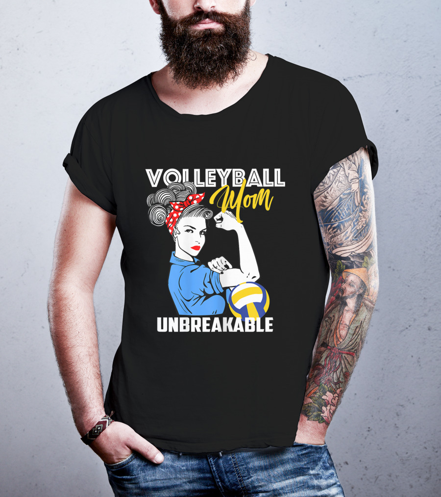Volleyball Mom Unbreakable Strong Femininity Empowerment Iconic T-Shirt
