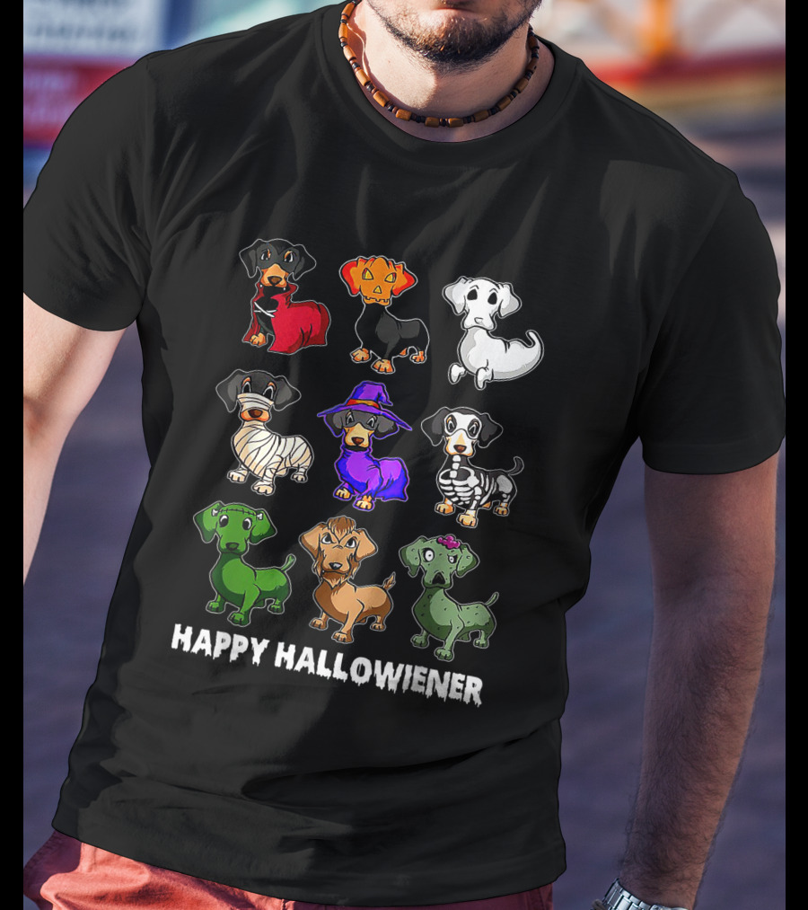 Happy Halloweiner Funny Halloween Dachshund Dogs Lover T-Shirt