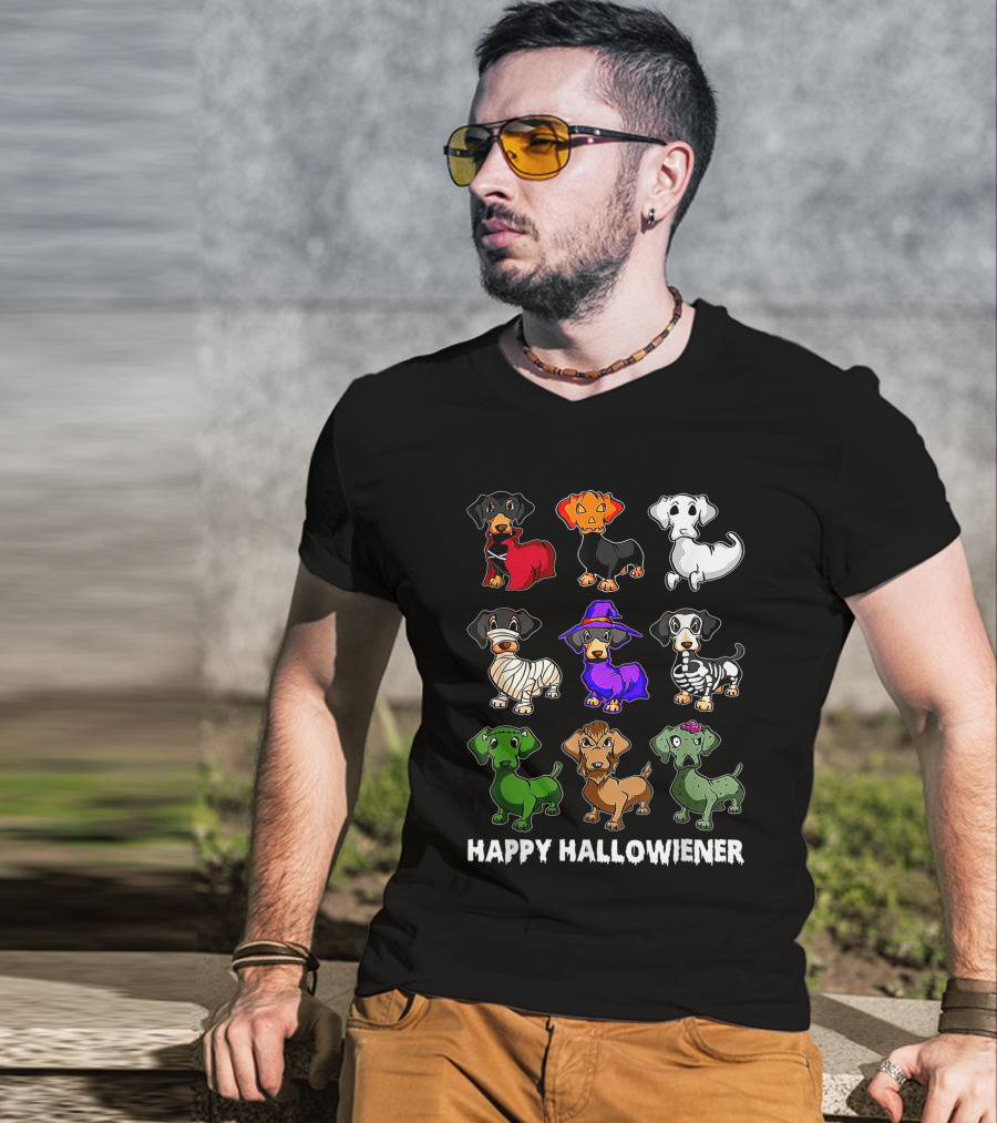 Happy Halloweiner Funny Halloween Dachshund Dogs Lover T-Shirt