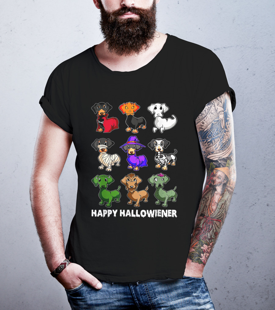 Happy Halloweiner Funny Halloween Dachshund Dogs Lover T-Shirt
