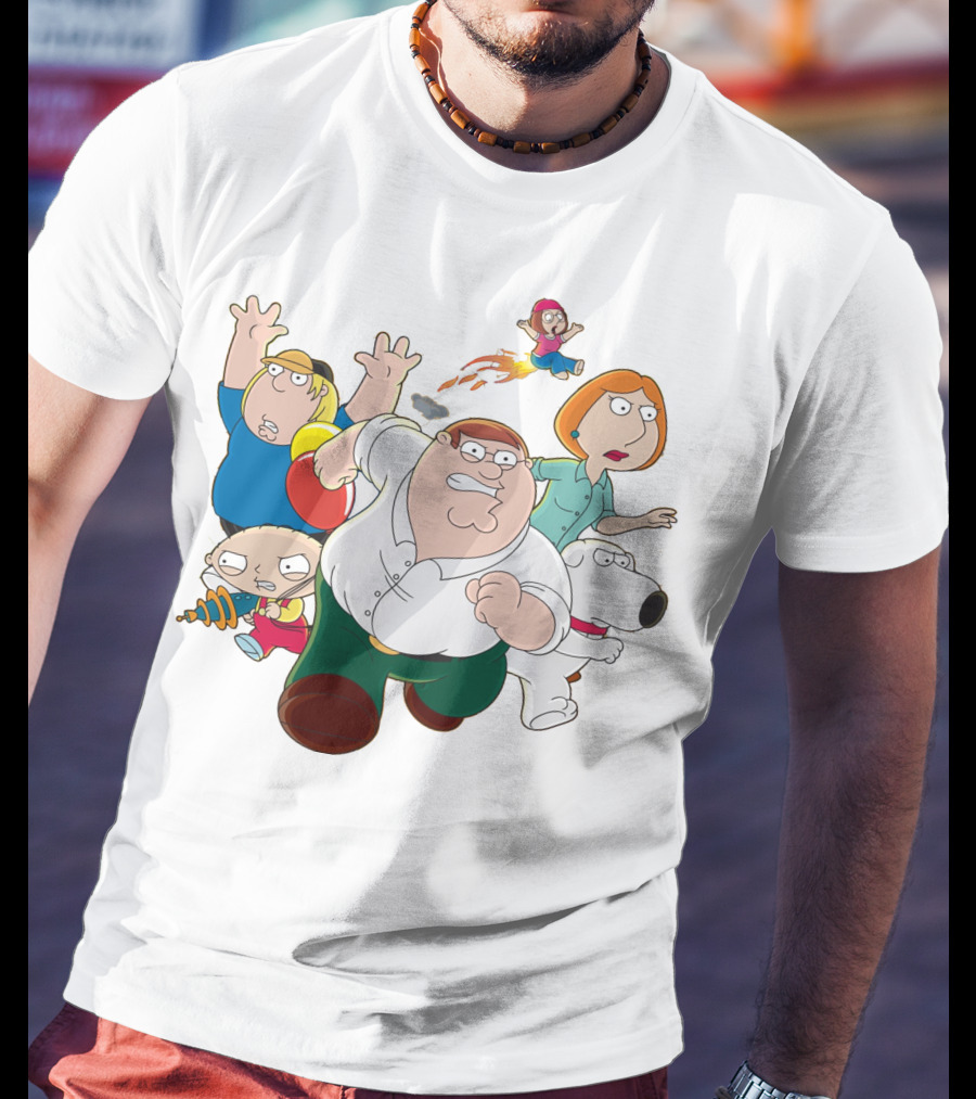 Family Guy Peter Lois Brian Stewie Meg Chris Running Team T-Shirt