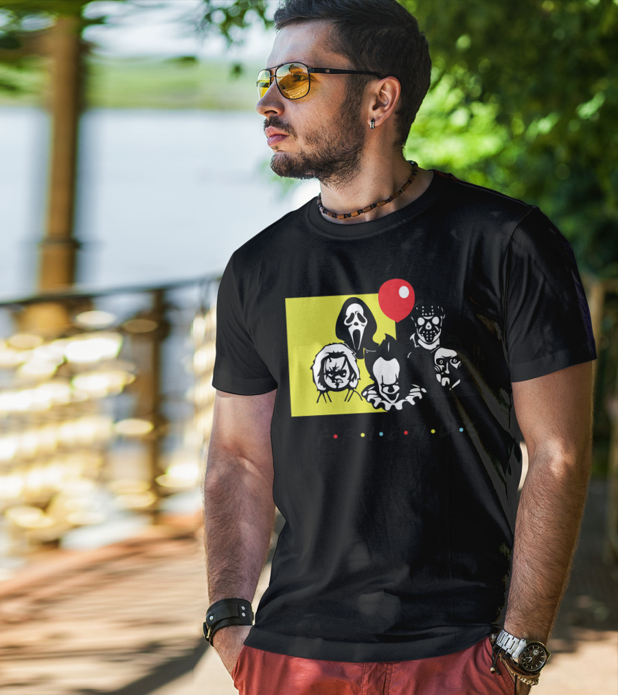 Friends Ghostface Chucky Pennywise Jason Freddy T-Shirt