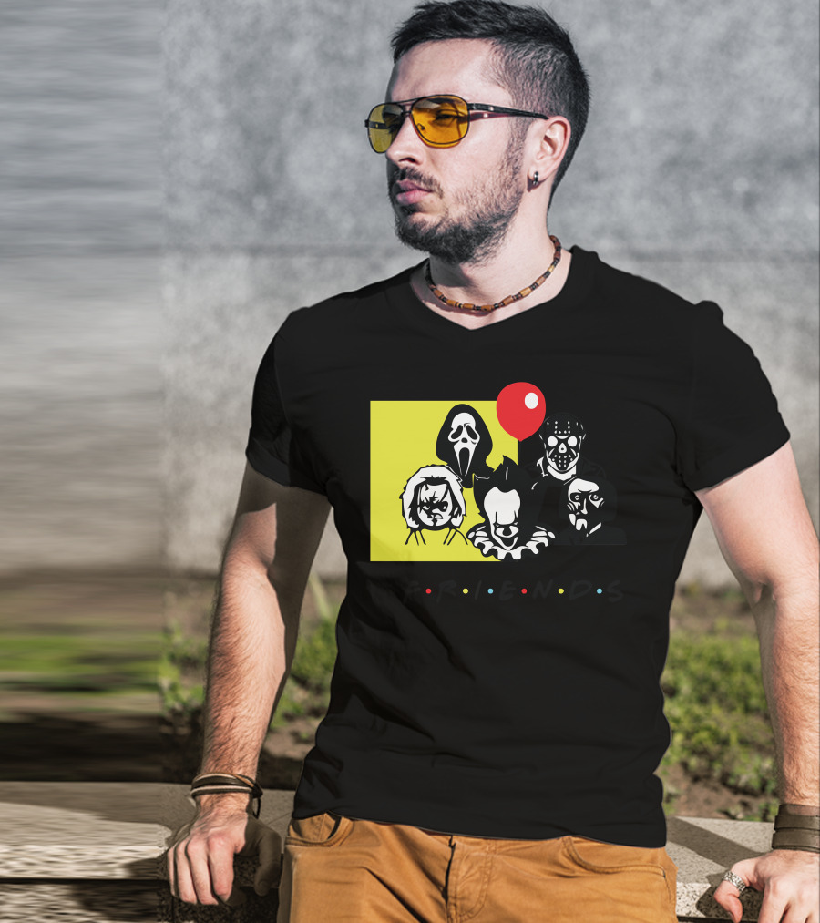 Friends Ghostface Chucky Pennywise Jason Freddy T-Shirt