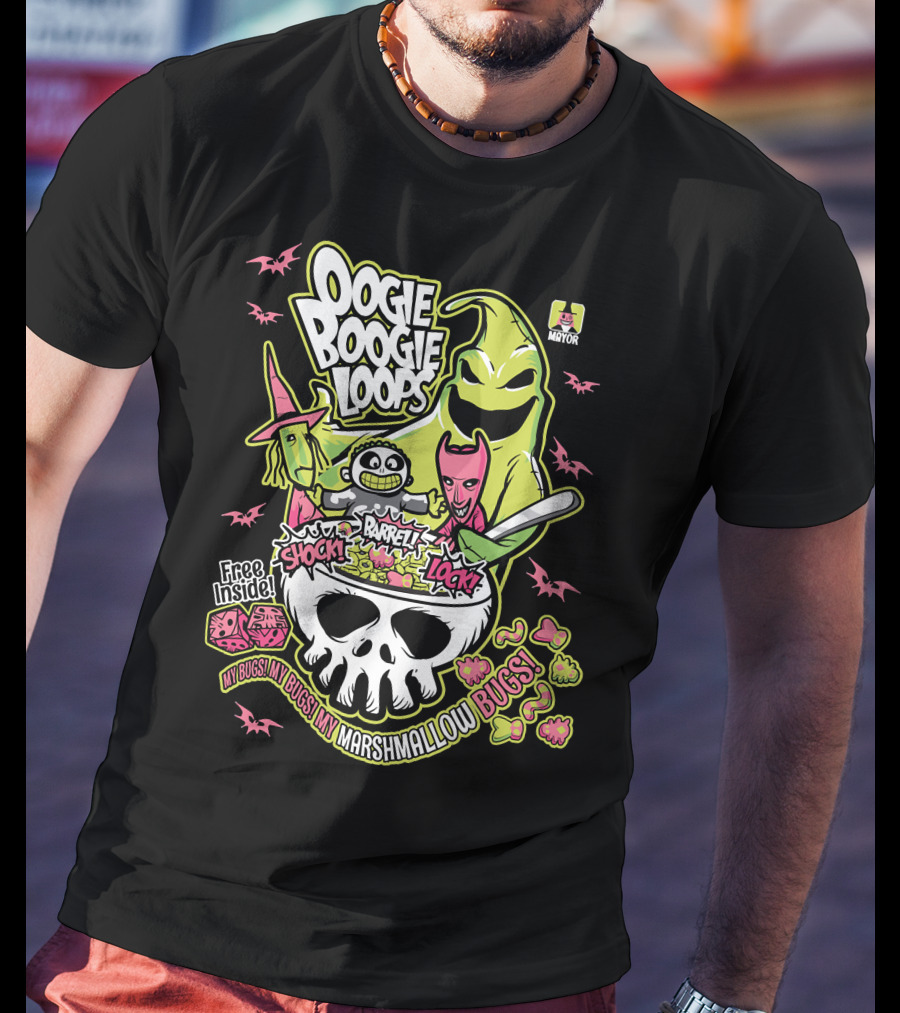 Oogie Boogie Loops Shock Barrel Lock Free Inside Bugs My Bugs My Marshmallow Bugs T-Shirt
