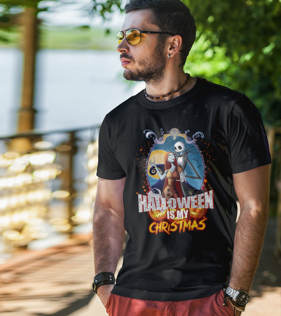 Halloween Is My Christmas Jack And Sally T-Shirt