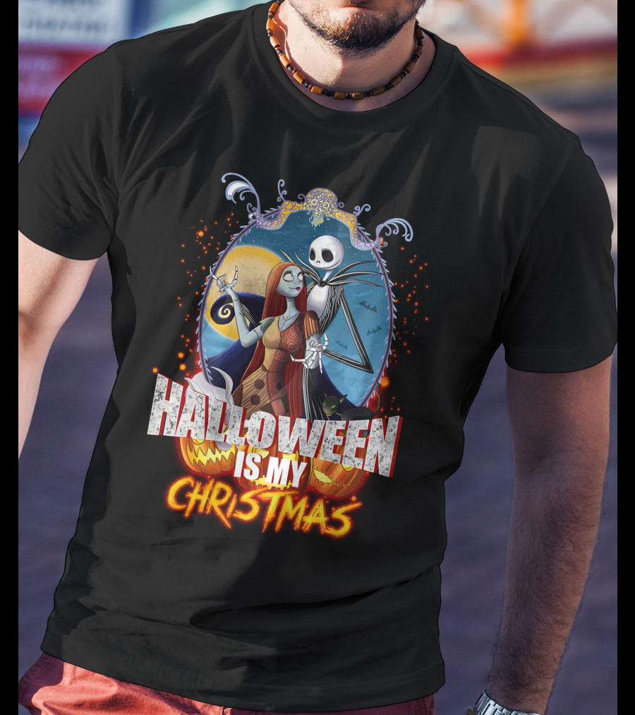 Halloween Is My Christmas Jack And Sally T-Shirt