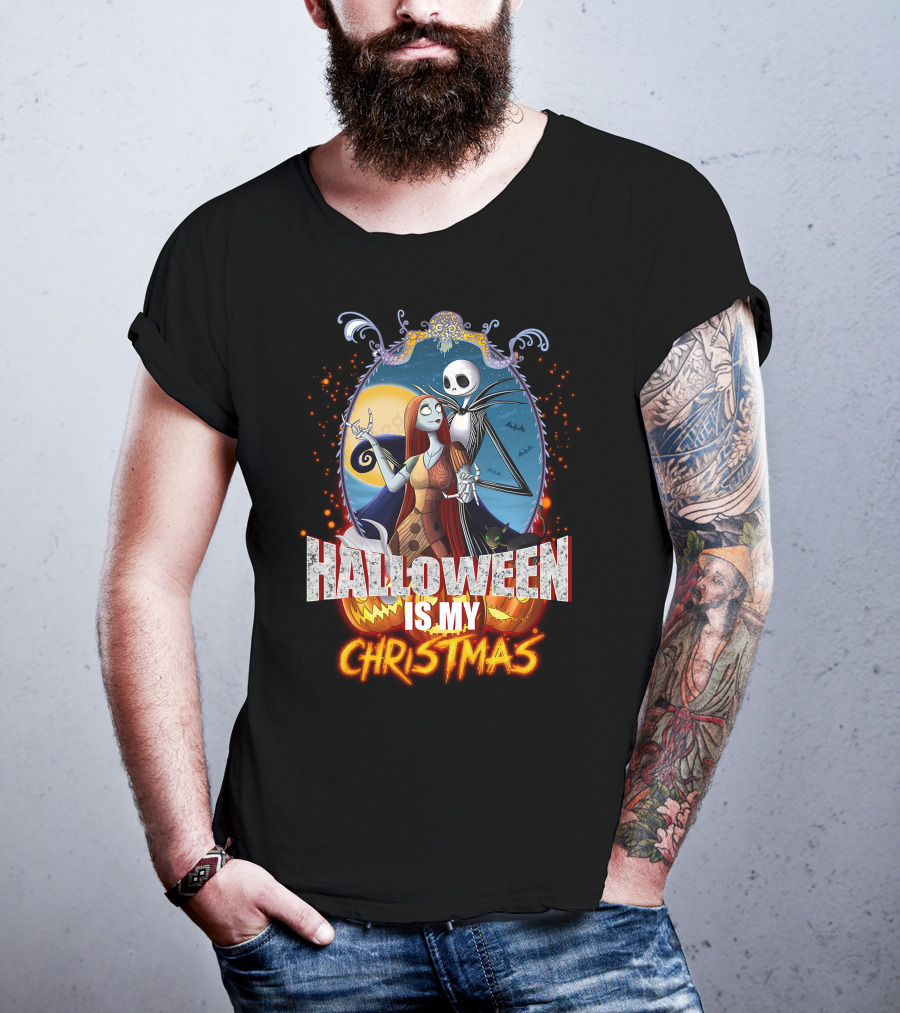 Halloween Is My Christmas Jack And Sally T-Shirt