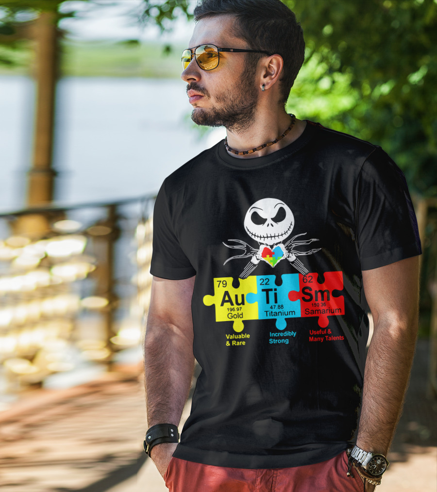 Jack Au Ti Autism Puzzle Heart Valuable Rare Incredibly Strong Useful Talents T-Shirt