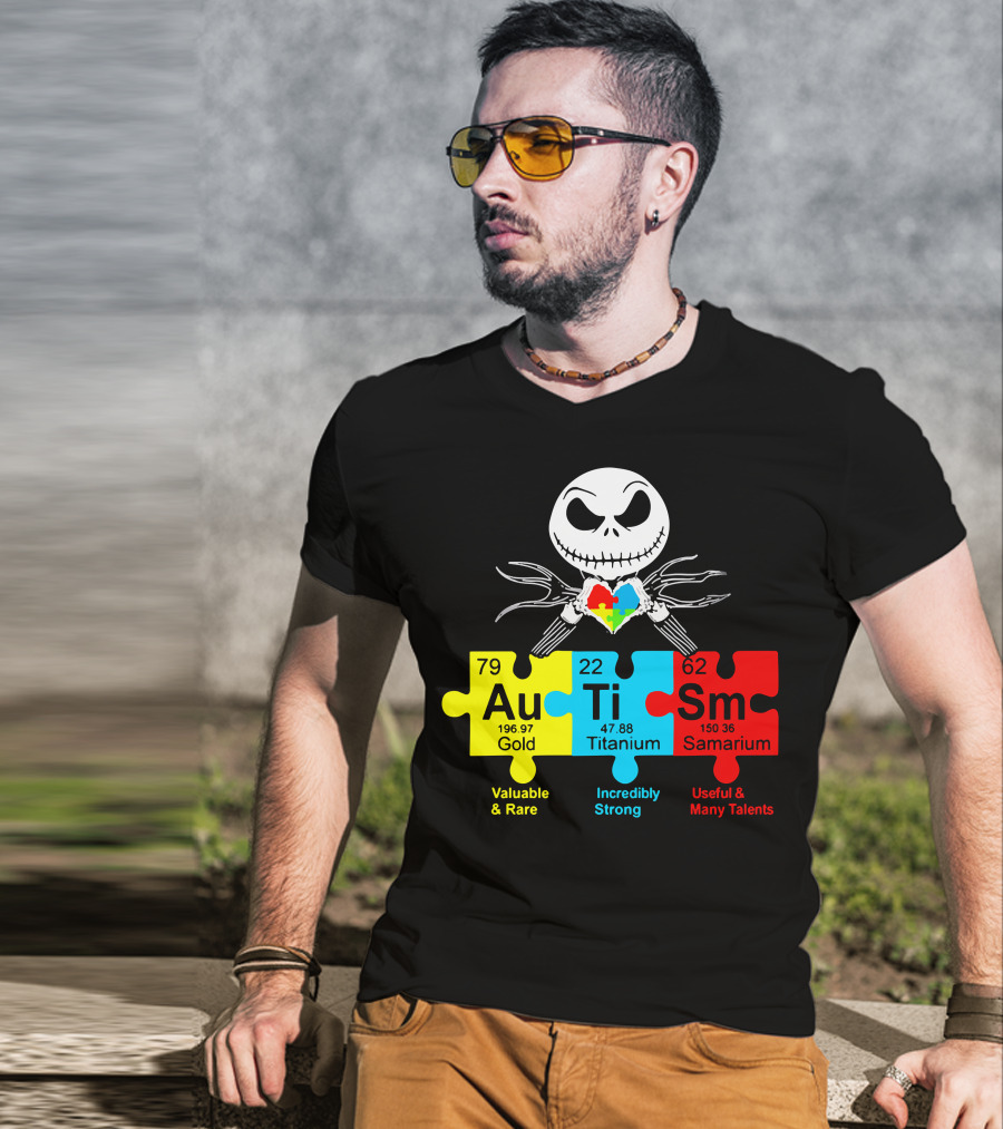 Jack Au Ti Autism Puzzle Heart Valuable Rare Incredibly Strong Useful Talents T-Shirt