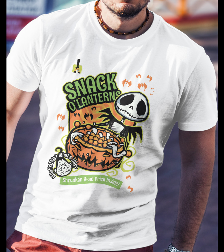 Snack O'Lanterns What's This Shrunken Head Prize Inside T-Shirt