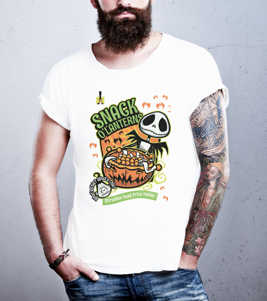 Snack O'Lanterns What's This Shrunken Head Prize Inside T-Shirt