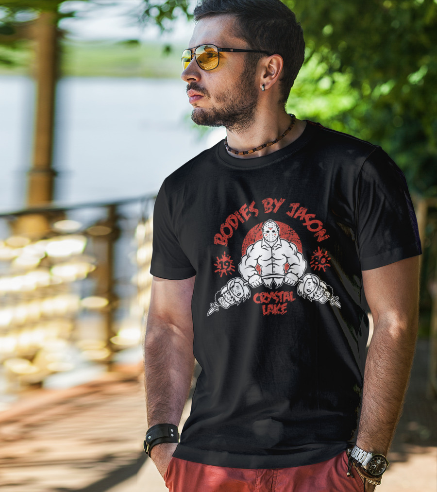 Bodies By Jason Crystal Lake 1980 Vintage Horror Masked Killer T-Shirt