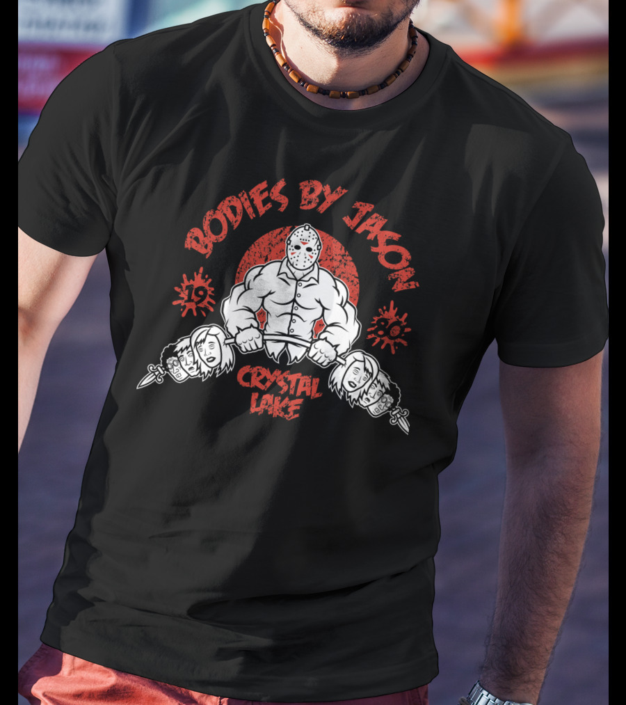 Bodies By Jason Crystal Lake 1980 Vintage Horror Masked Killer T-Shirt