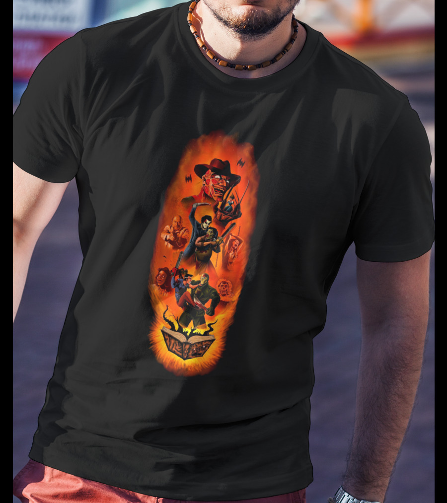 Freddy Kurger Michael Myers Freddy Krueger Michael Myers Iconic Horror Characters T-Shirt