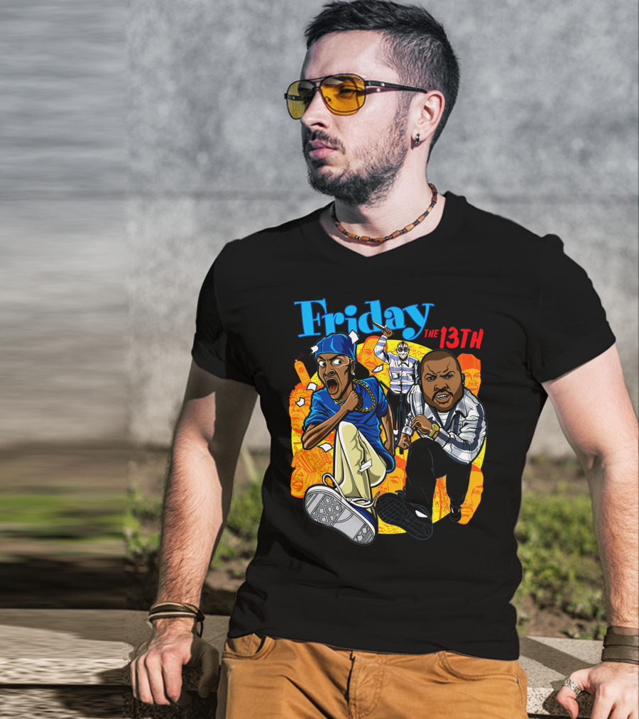 Friday The 13th Crossover With Ice Cube And Chris Tucker Characters T-Shirt