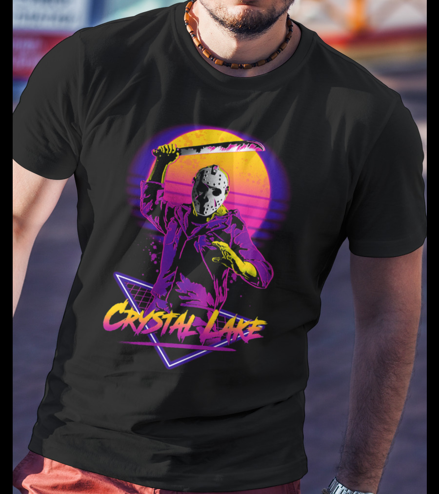 Jason Voorhees Neon Crystal Lake T-Shirt