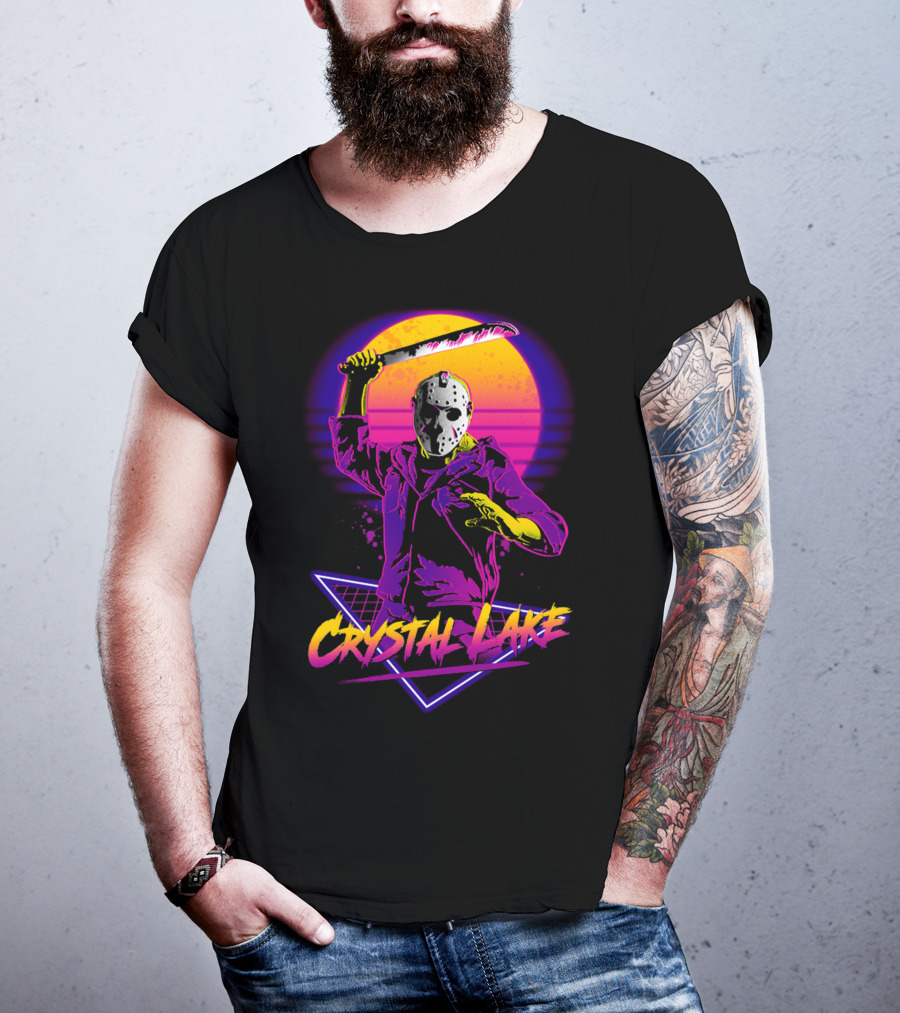 Jason Voorhees Neon Crystal Lake T-Shirt