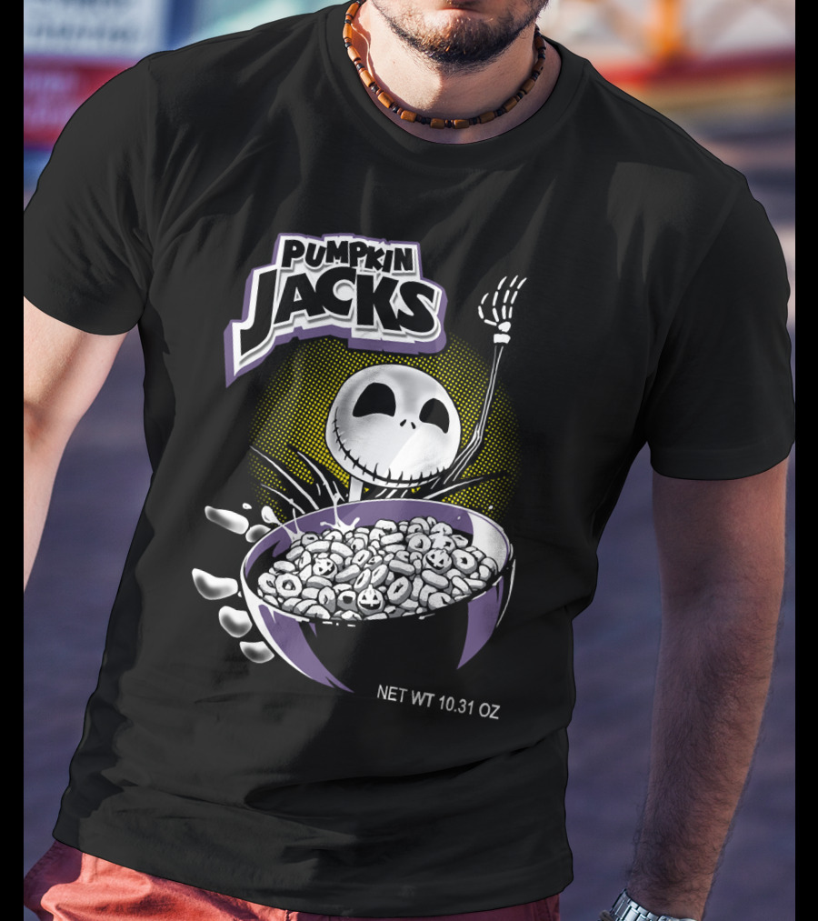 Pumpkin Jacks Cereal Halloween Skeleton NET WT 10.31 OZ T-Shirt