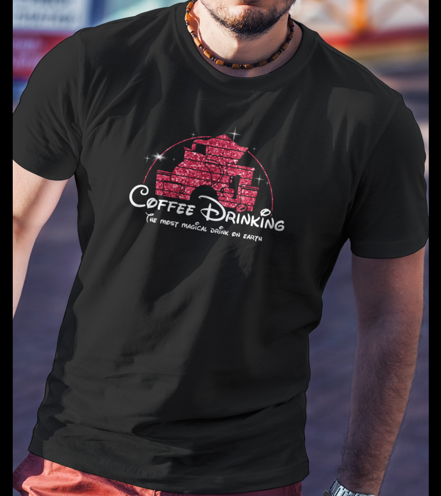 Coffee Drinking The Most Magical Drink On Earth Sparkling Red Castle T-Shirt
