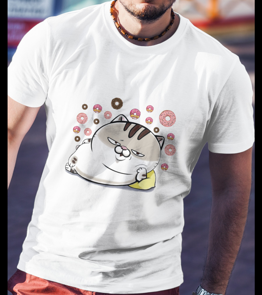 Ami Cat Surrounded By Donuts T-Shirt
