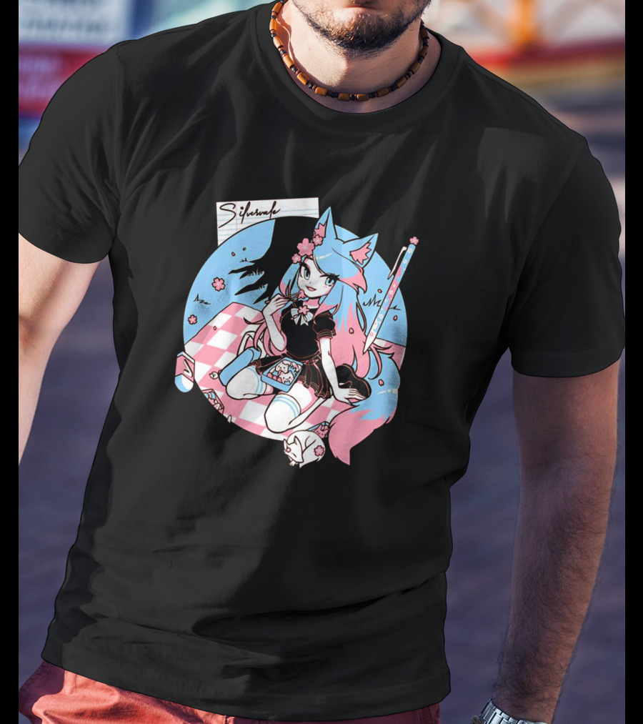 Sinder Merch Vshojo Store Pastel Picnic Scene T-Shirt