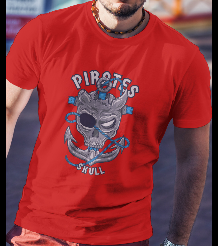 Pirates Skull Pirates Of The Caribbean Anchor Rope T-Shirt