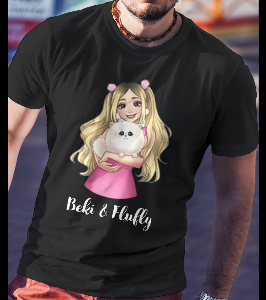 Rebekah Wing Beki And Fluffy Anime Style Pink Dress T-Shirt