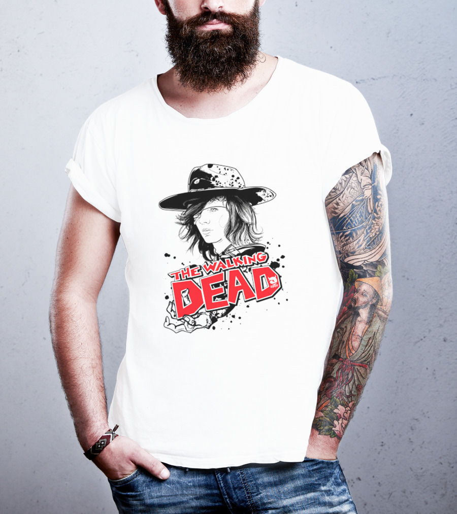 The Walking Dead Character Art Black Hat T-Shirt