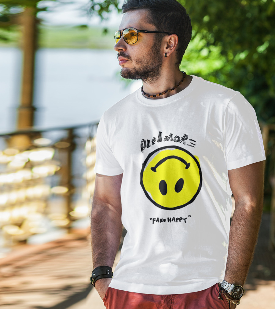 Paramore Fake Happy Smiley T-Shirt