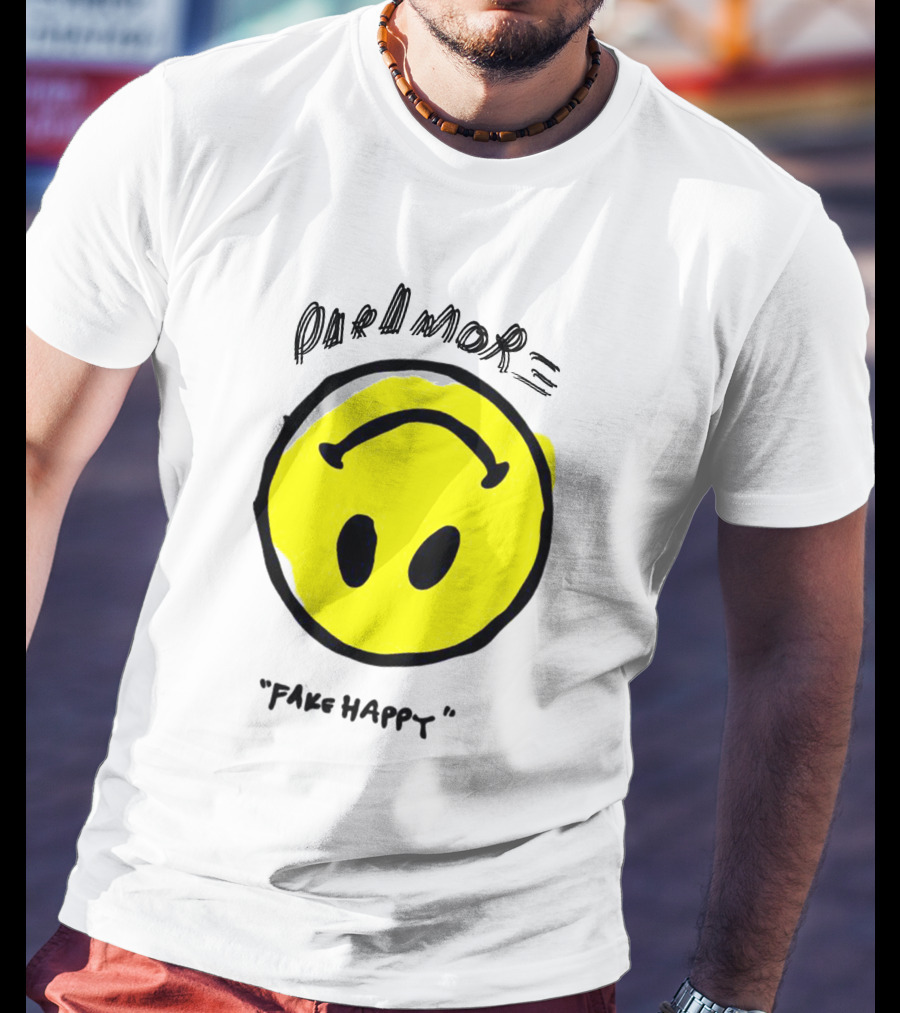 Paramore Fake Happy Smiley T-Shirt